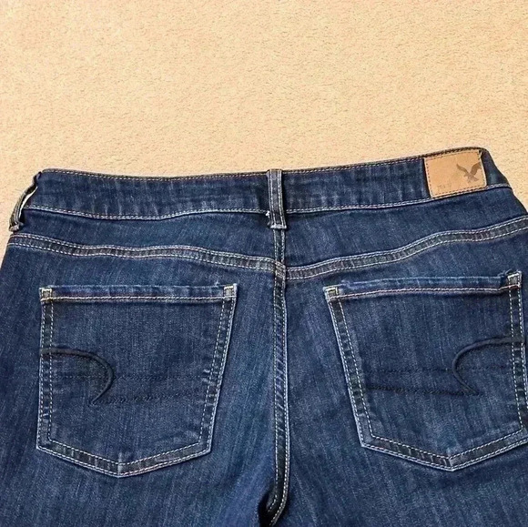 American Eagle Outfitters Jeans Womens Size 8 Blue Dark Wash Denim Jeggings - Picture 8 of 10
